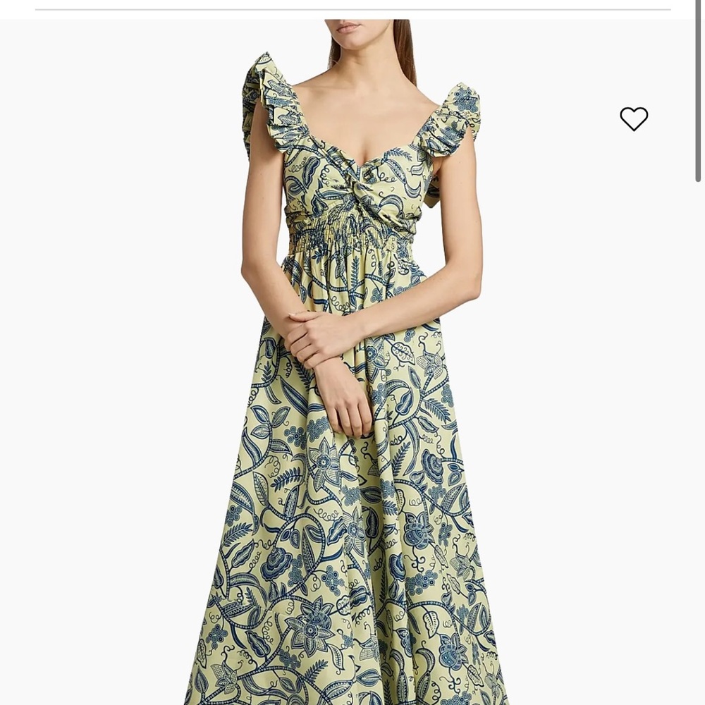 Elisamama Blue and Cream Floral Maxi Dress